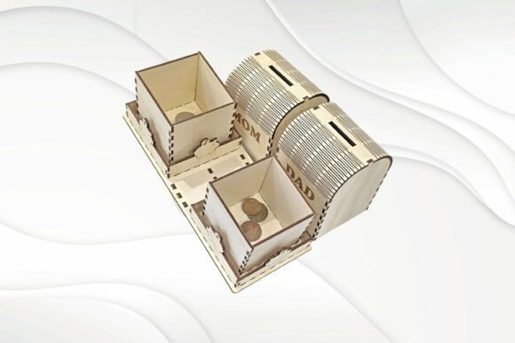 Download Piggy Bank Coin Box, Laser Cutting Craft - Laser Collection