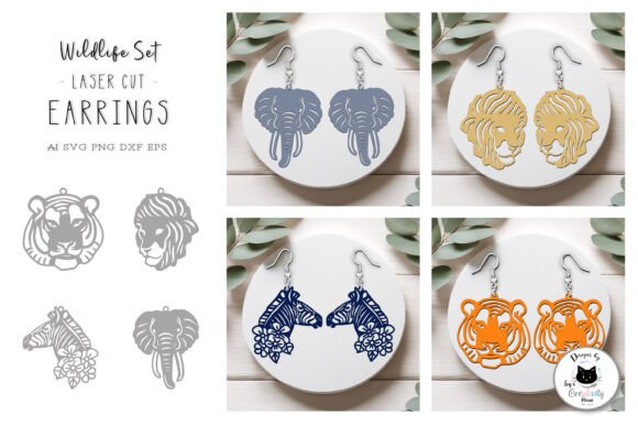 Download Wild Animal Earrings Laser Cut Designs - Laser Collection