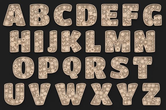 Download Laser Cut Floral Letters Svg Files - Laser Collection
