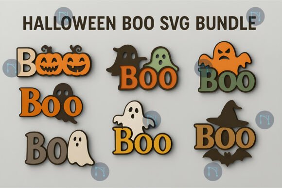 Download Laser Cut Halloween Boo SVG Bundle - Laser Collection