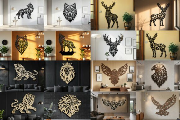 Download Laser Cut Animal Wall Art SVG Bundle - Laser Collection