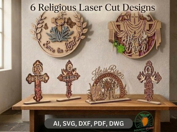 Download 6 Religious Laser Cut Designs Bundle - Laser Collection