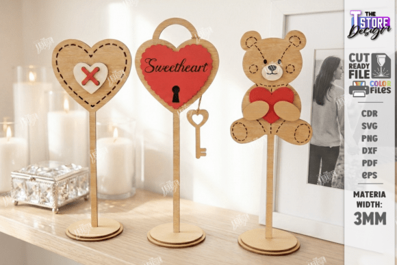 Download Love Table Decor Stand Laser Cut Kit SVG - Laser Collection