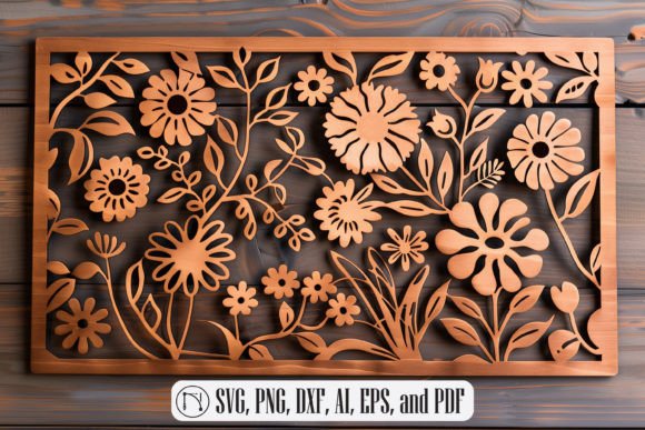 Download Laser Cut Floral Panel SVG Cut File - Laser Collection