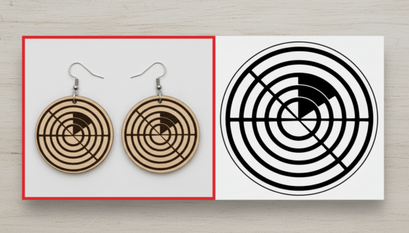 Download Radar Circle Earring Laser Cut Design - Laser Collection