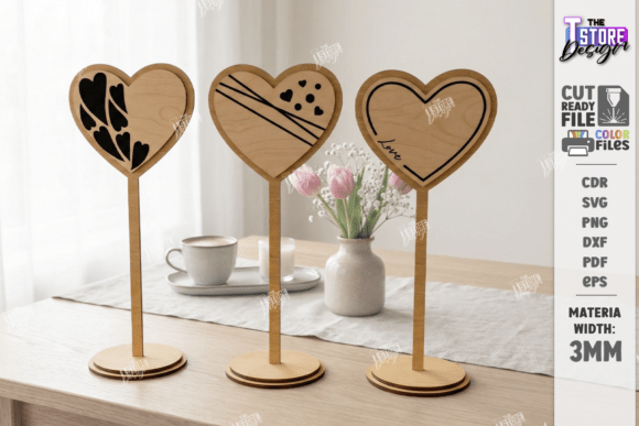 Download Love Table Decor Stand Laser Cut Kit SVG - Laser Collection