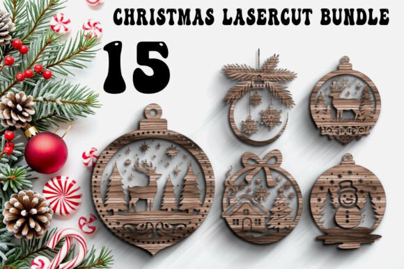 Download Christmas Ornament Laser Cut Bundle - Laser Collection