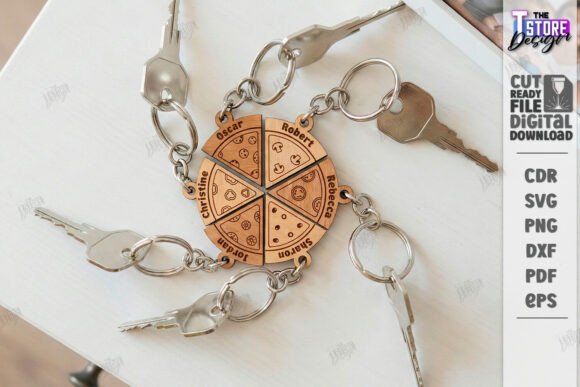 Download Family Name Keychains Laser Cut Kit |CNC - Laser Collection