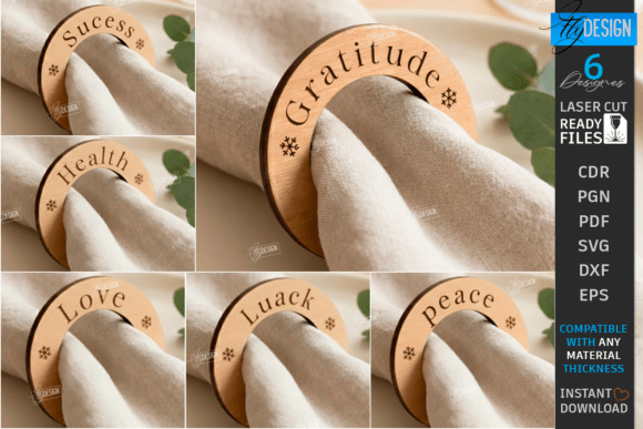 Download Round Napkin Rings Laser Cut Kit | CNC - Laser Collection