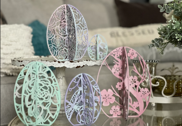Download 3D Laser-cut Floral Eggs - Laser Collection