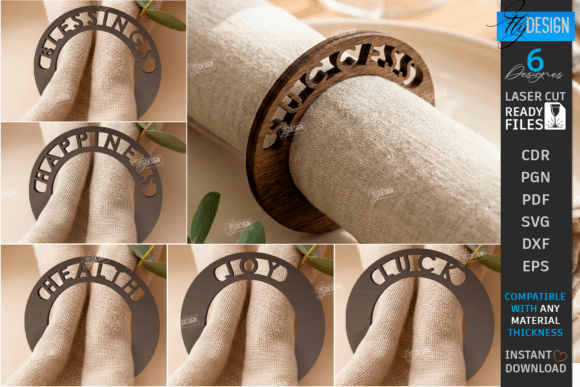 Download Round Napkin Rings Laser Cut Kit | CNC - Laser Collection