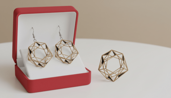 Download Geometric Polygon Earring Laser Cut - Laser Collection