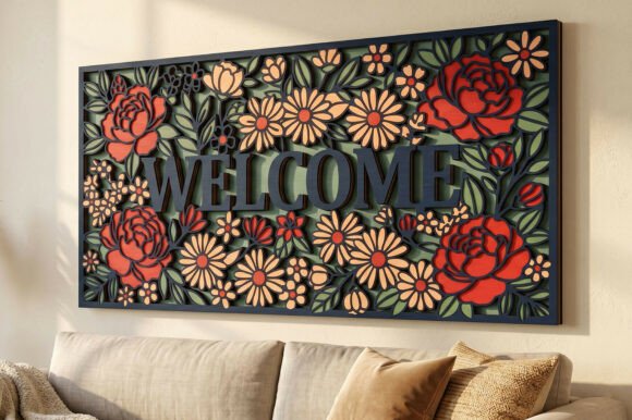 Download Welcome 5 Layer Laser Cut SVG - Laser Collection