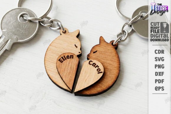 Download Family Name Keychains Laser Cut Kit |CNC - Laser Collection