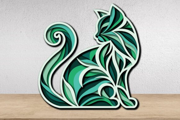 Download Layered Cat Laser Cut SVG - Laser Collection