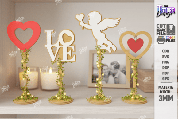 Download Love Table Decor Stand Laser Cut Kit SVG - Laser Collection