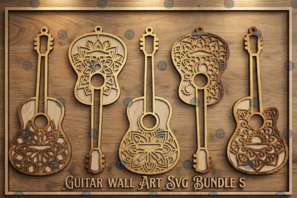 Download Laser Cut Guitar Wall Art SVG Bundle - Laser Collection
