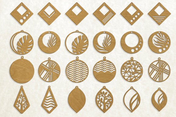 Download 24 Earrings Laser Cut Designs - Laser Collection